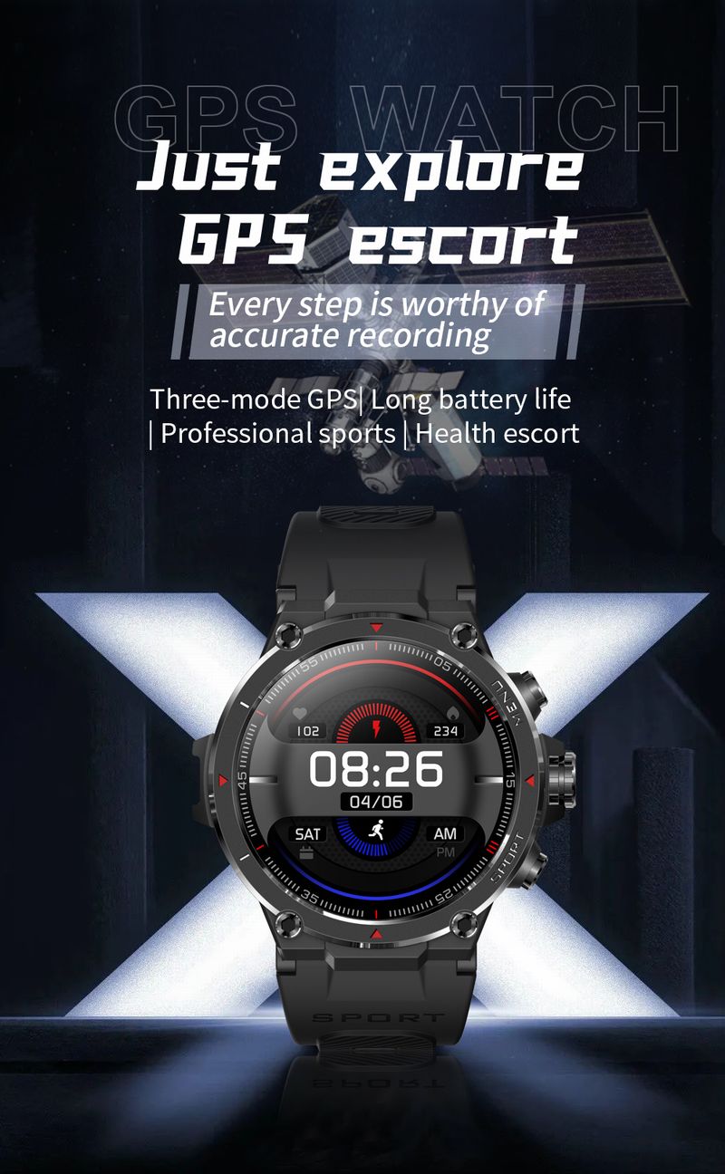 MRG-1 1.3inch AMOLED GPS Watch